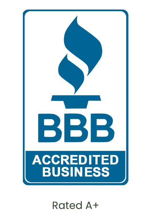 Better Business Bureau Accredited Business, rated A+
